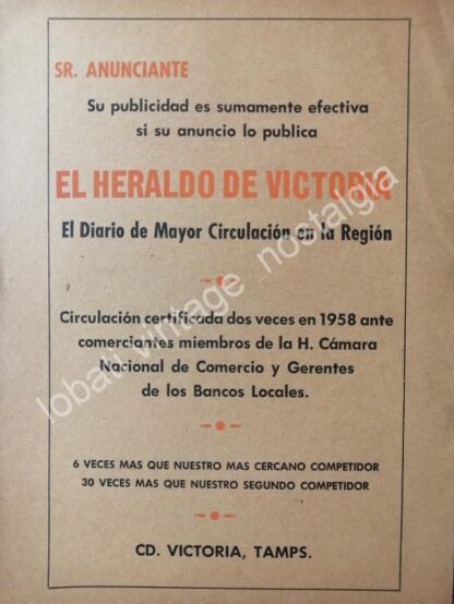 CARTEL ANTIGUO ORIGINAL DE SET DE 6 AFICHES PERIODICOS DE COAHUILA AÑOS 50s-60s - Image 6