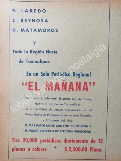 CARTEL ANTIGUO ORIGINAL DE SET DE 6 AFICHES PERIODICOS DE COAHUILA AÑOS 50s-60s - Image 3
