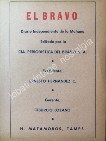 CARTEL ANTIGUO ORIGINAL DE SET DE 6 AFICHES PERIODICOS DE COAHUILA AÑOS 50s-60s - Image 2