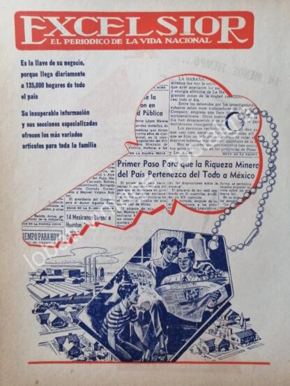 CARTEL ANTIGUO ORIGINAL DE SET DE 8 AFICHES DE PERIODICOS DE LOS AÑOS 40s-60s - Image 8
