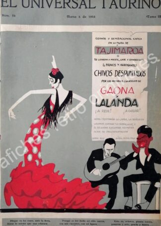PORTADA ANTIGUA ORIGINAL  1923. RODOLFO GAONA Y MARCIAL LALANDA