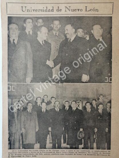 CARTEL ANTIGUO ORIGINAL DE FACULTAD DE QUIMICA UANL. 1944 - Image 2