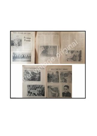 CARTEL ANTIGUO ORIGINAL DE NOTA DE PRENSA PRIMERA EXPO GUADALUPE 1944 MONTERREY