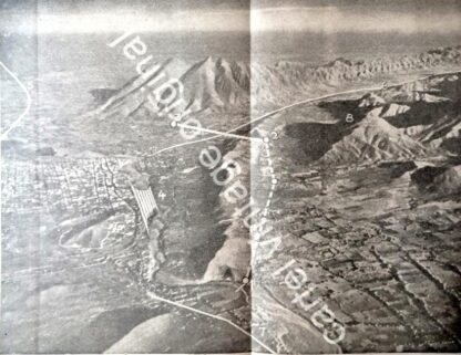 CARTEL ANTIGUO ORIGINAL DE MAPA Y VISTA AEREA DE MONTERREY 1942 - Image 3