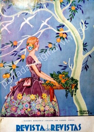 CARTEL ANTIGUO ORIGINAL DE PORTADA CON DIBUJO DE GABRIEL VARGAS 1937 / MUY RARA