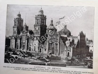 GRABADO ANTIGUO JOYERIA LA PERLA Y CATEDRAL 1924 - Image 2