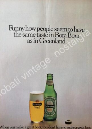 CARTEL ANTIGUO ORIGINAL DE CERVEZA HEINEKEN 1984