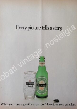CARTEL ANTIGUO ORIGINAL DE CERVEZA HEINEKEN 1984 /2