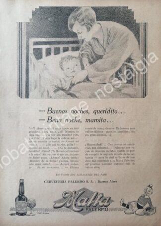 CARTEL ANTIGUO ORIGINAL DE CERVEZA TONICO PALERMO 1930s ARGENTINA /14