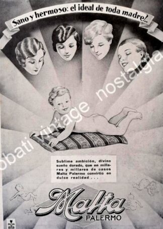 CARTEL ANTIGUO ORIGINAL DE CERVEZA TONICO PALERMO 1930s ARGENTINA /13