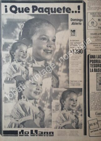 CARTEL ANTIGUO ORIGINAL DE TIENDA DELLANO 1984 Y OTRAS MAS. MONTERREY