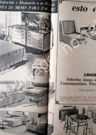 CARTEL ANTIGUO ORIGINAL DE TIENDA SEARS 1967 MUEBLES /8