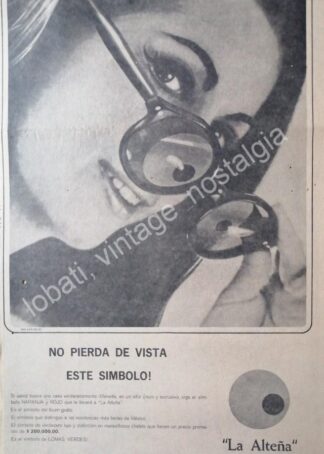 CARTEL ANTIGUO ORIGINAL DE COLONIA LA ALTEÑA, INMOBILIARIA LOMAS VERDES 1967