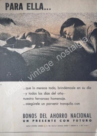 CARTEL ANTIGUO ORIGINAL DE BONOS DEL AHORRO NACIONAL 1969