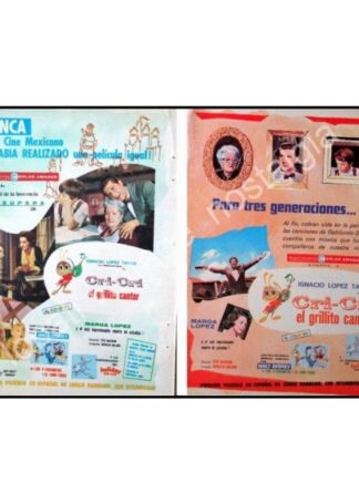 CARTEL ANTIGUO ORIGINAL DE IGNACIO LOPEZ TARZO, CRI CRI EL GRILLITO CANTOR 1963 /FEP