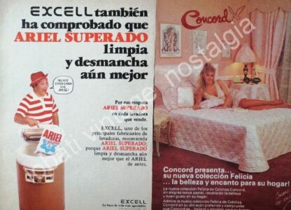 CARTEL ANTIGUO ORIGINAL DE 12 ARTISTAS DE TELEVISA EN LA PUBLICIDAD 1950s-1980s - Image 2