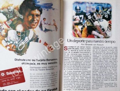 CARTEL ANTIGUO ORIGINAL DE FOLLETO BANAMEX SUPER TAZON NFL 1981 - Image 5