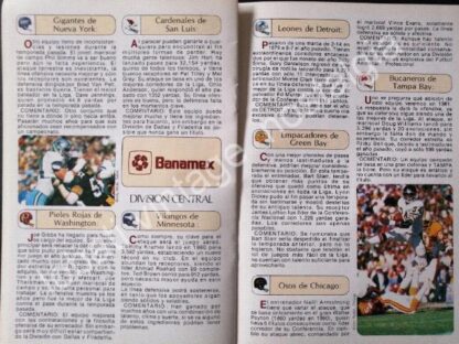 CARTEL ANTIGUO ORIGINAL DE FOLLETO BANAMEX SUPER TAZON NFL 1981 - Image 2
