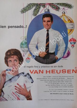CARTEL ANTIGUO ORIGINAL DE ALDO MONTI Y CAMISAS MAPLETON 1965 /FEP 8