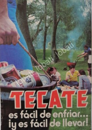 CARTEL ANTIGUO ORIGINAL DE CERVEZA TECATE 1984 / MINI CARTEL /8