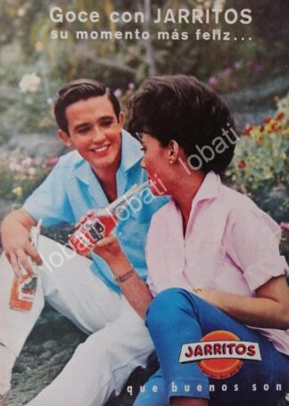 CARTEL ANTIGUO ORIGINAL DE MINI CARTEL REFRESCOS JARRITOS 1960s / RARO /2