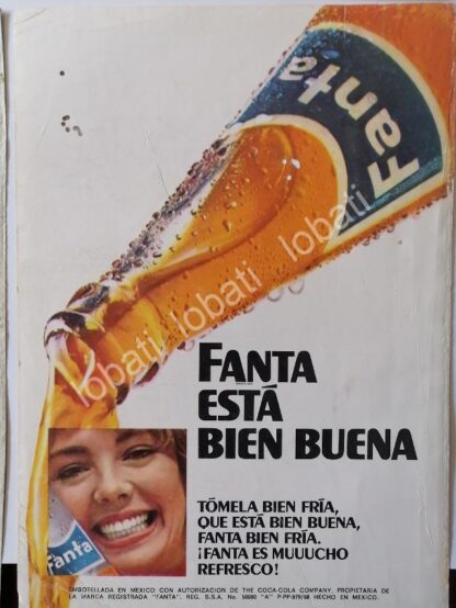 CARTEL ANTIGUO ORIGINAL DE SET DE 4 AFICHES REFRESCOS FANTA, ESTA BIEN BUENA 1969 - Image 4
