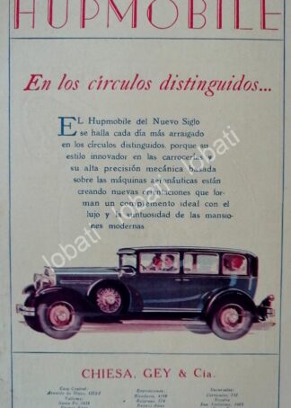 CARTEL ANTIGUO ORIGINAL DE AUTOS HUPMOBILE SEDAN /119
