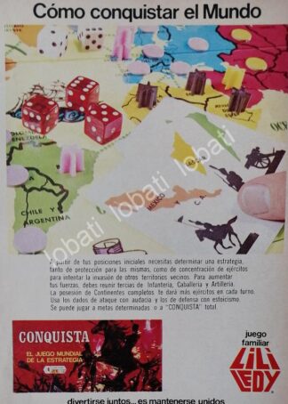CARTEL ANTIGUO ORIGINAL DE JUGUETES LILY LEDY, CONQUISTA 1980s /RARO
