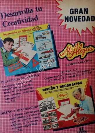 CARTEL ANTIGUO ORIGINAL DE JUGUETES MI ALEGRIA 1987