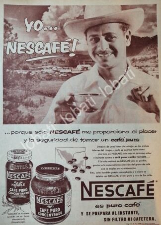 CARTEL ANTIGUO ORIGINAL DE CAFE NESCAFE 1956 /41