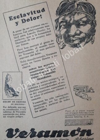 CARTEL ANTIGUO ORIGINAL DE MEDICINA VERAMON 1927 SCHERING /9