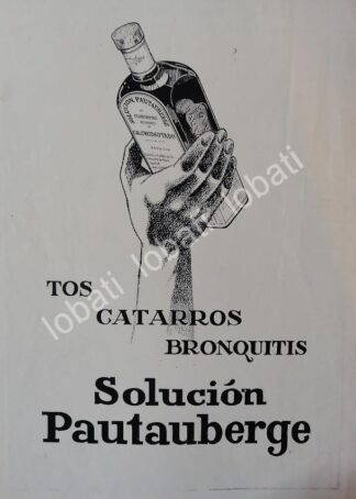 CARTEL ANTIGUO ORIGINAL DE MEDICINA. SOLUCION PAUTAUBERGE 1931 /5