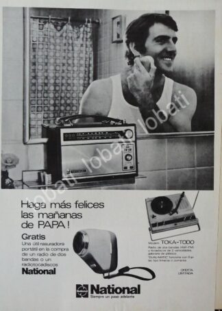 CARTEL ANTIGUO ORIGINAL DE RADIOS Y TORNAMESA NATIONAL 1960s /176