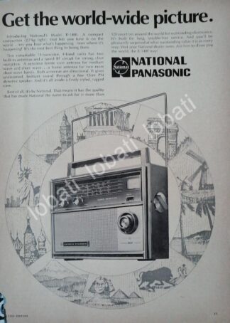 CARTEL ANTIGUO ORIGINAL DE RADIOS NATIONAL PANASONIC R-1400 1969 /171