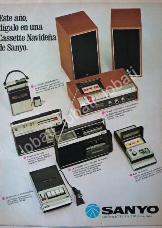 CARTEL ANTIGUO ORIGINAL DE RADIOS Y GRABADORAS SANYO 1969 /157