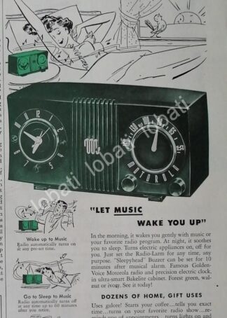 CARTEL ANTIGUO ORIGINAL DE RADIOS MOTOROLA RADIOLARM 1950 /136