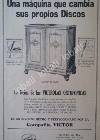 CARTEL ANTIGUO ORIGINAL DE VICTROLAS VICTOR ORTOFONICA 1926, ARGENTINA /57
