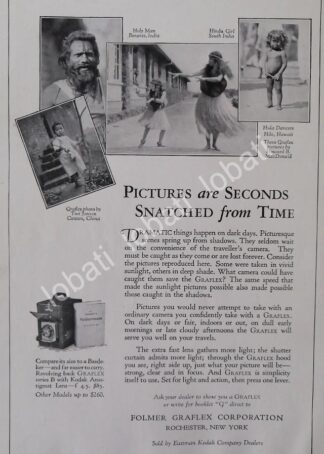 CARTEL ANTIGUO ORIGINAL DE CAMARAS GRAFLEX SERIE "B" 1920s /11 MUY RARO