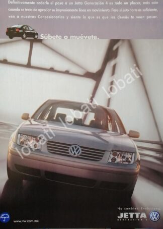 CARTEL ANTIGUO ORIGINAL DE AUTOS VOLKSWAGEN JETTA 2000 /24