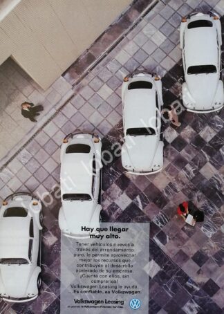 CARTEL ANTIGUO ORIGINAL DE AUTOS VOLKSWAGEN " LEASING" 1990s /23