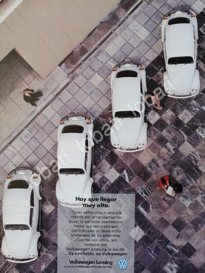 CARTEL ANTIGUO ORIGINAL DE AUTOS VOLKSWAGEN " LEASING" 1990s /23