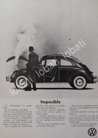 CARTEL ANTIGUO ORIGINAL DE MINI CARTEL AUTOS VOLKSWAGEN VOCHO 1969 /12