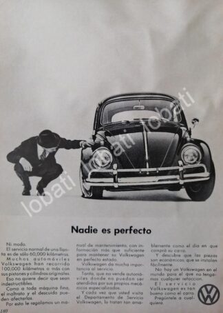 CARTEL ANTIGUO ORIGINAL DE MINI CARTEL AUTOS VOLKSWAGEN VOCHO 1966 /9