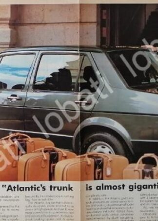 CARTEL ANTIGUO ORIGINAL DE AUTOS VOLKSWAGEN ATLANTIC (JETTA) 1979 1RA EDICION /5