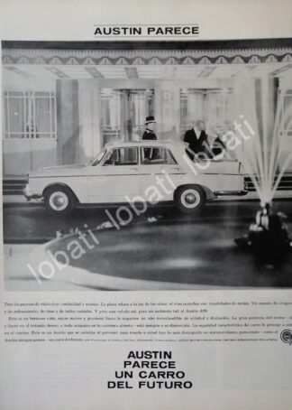 CARTEL ANTIGUO ORIGINAL DE AUTOS BMC AUSTIN A99 1960 /252 RARO