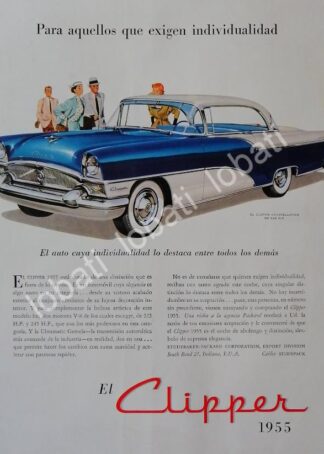 CARTEL ANTIGUO ORIGINAL DE AUTOS STUDEBAKER CLIPPER CONSTELLATION 1955 /244 /RARO