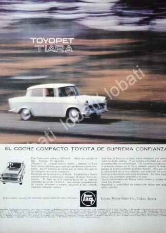 CARTEL ANTIGUO ORIGINAL DE AUTOS TOYOTA TOYOPET TIARA 1961 /232
