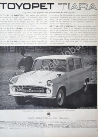 CARTEL ANTIGUO ORIGINAL DE AUTOS TOYOTA TOYOPET TIARA 1961 /231