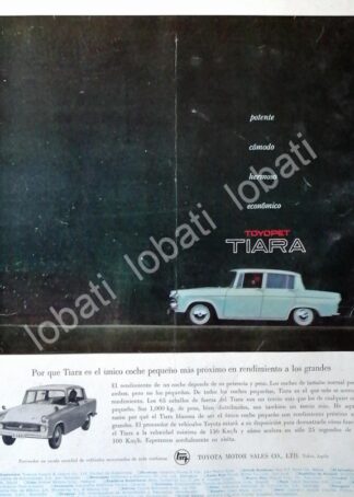 CARTEL ANTIGUO ORIGINAL DE AUTOS TOYOTA TOYOPET TIARA 1961 /230