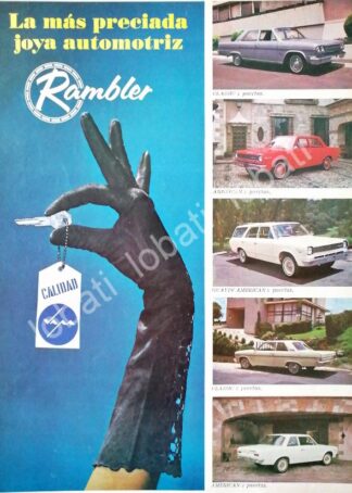 CARTEL ANTIGUO ORIGINAL DE AUTOS AMERICAN RAMBLER 1965 /212